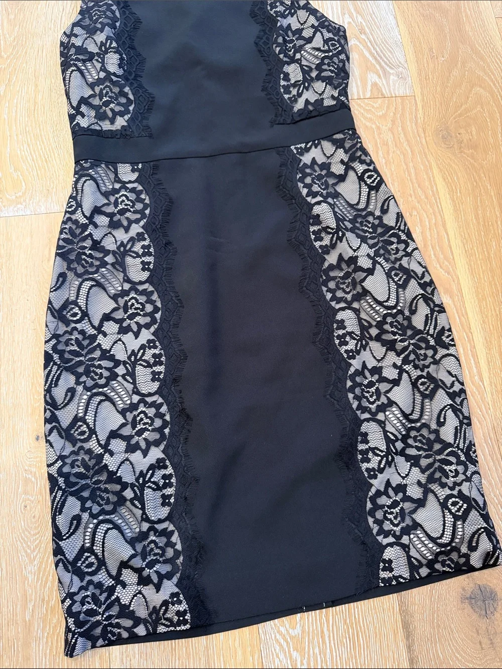 NWT J. Crew Black Lace Side Panel Cocktail Dress Size 8